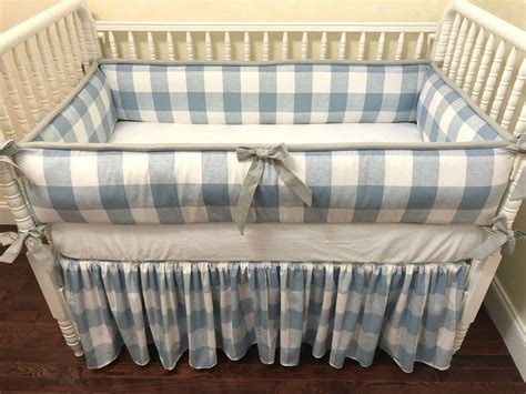 plaid crib bedding|blue plaid crib bedding.